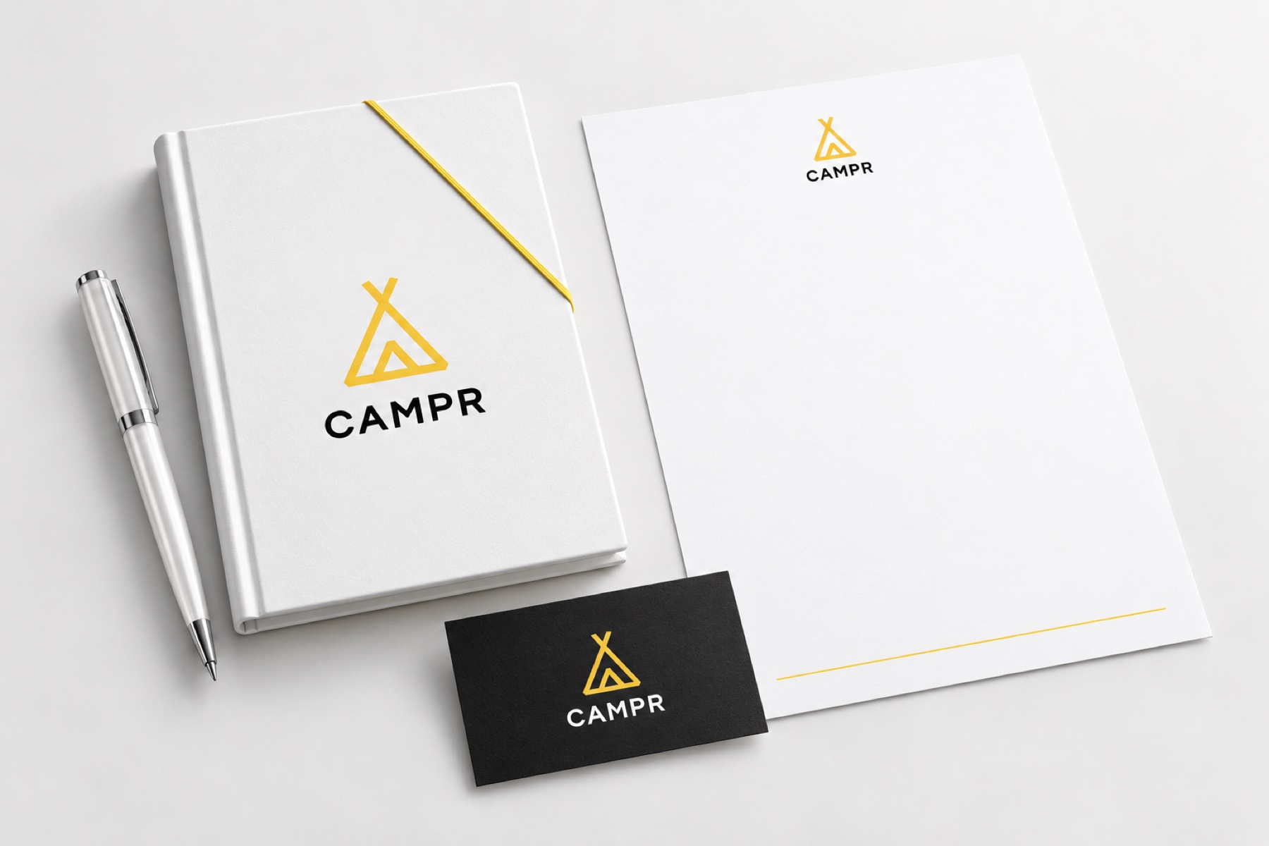 campr: branded stationery mockup